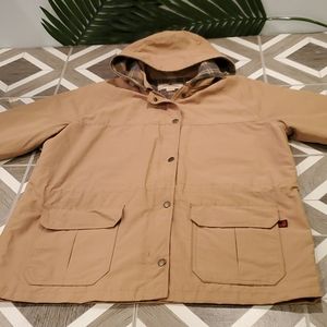 Woolrich Women XL Cotton Nylon Coat Jacket Tan